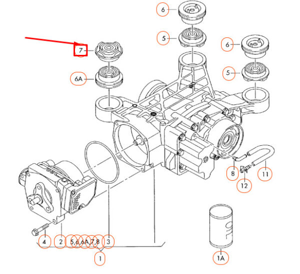 3C0599438D - NEW AUDI Q3 8U REAR DIFFERENTIAL MOUNT BUSHING 3C0599438D OEM