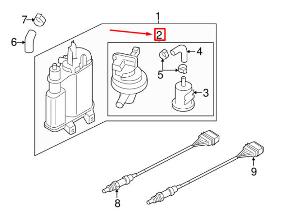 3C0906201A - NEW AUDI Q3 8U EVAPORATION EMISSION LEAK INDICATOR PUMP 3C0906201A ORIGINAL