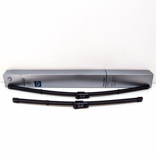 3C8998002 - NEW VOLKSWAGEN CC FRONT WINDSHIELD WIPER BLADES SET LHD AERO 3C8998002