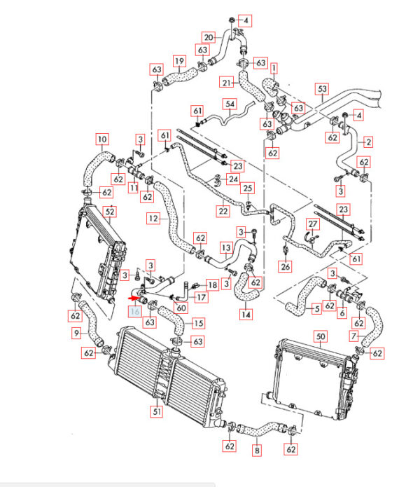 420121046C - NEW AUDI R8 42 COOLANT PIPE HOSE 420121046C 2015OEM