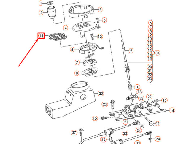 420713109A - NEW AUDI R8 MK1 TYPE42 DAMPING SELECTOR LEVER GUIDE 420713109A ORIGINAL