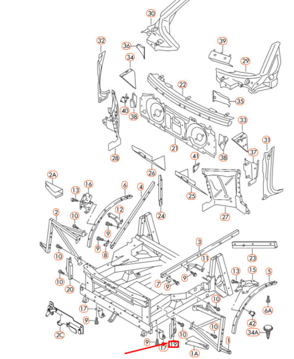 420806591A - NEW AUDI R8 42 COOLANT RADIATOR LEFT SUPPORT 420806591A ORIGINAL