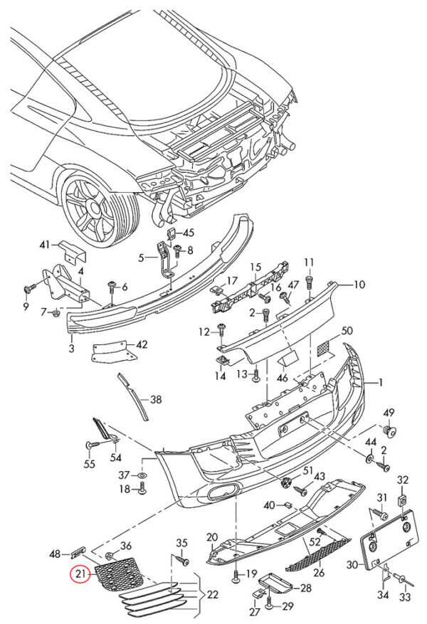 420807697A3FZ - New Genuine AUDI R8 07-12 Left Grille For Ventilation Trim 420807697A3FZ OEM