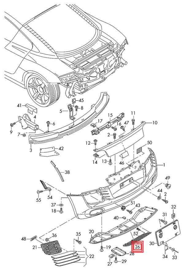 420807925 - NEW AUDI R8 07-15 LOWER REAR CHASSIS 420807925 ORIGINAL