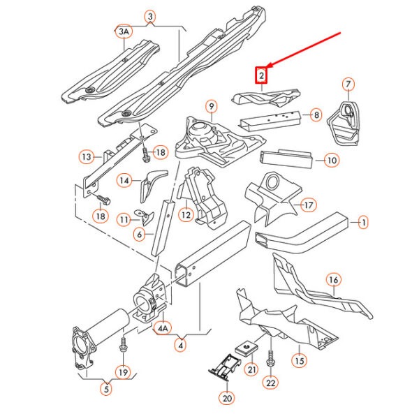 420810690A - Audi R8 42 Rear Bottom Right Trim Holder 420810690A NEW GENUINE