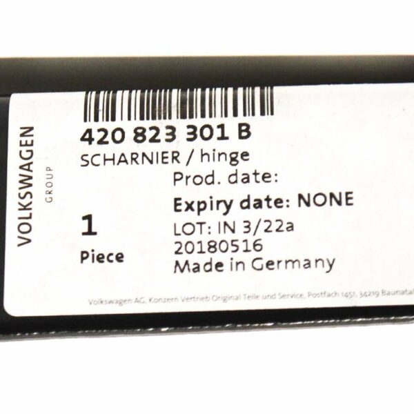 420823301B - NEW AUDI R8 42 FRONT BONNET LEFT SIDE HINGE 420823301B 2015