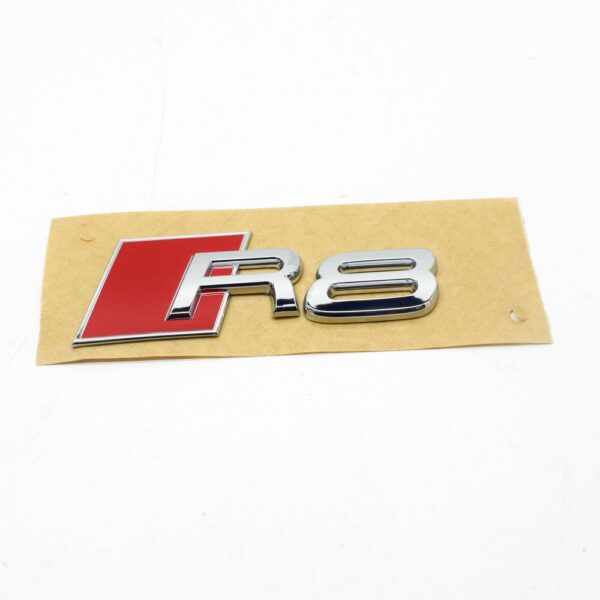 420853741A2ZZ - NEW AUDI R8 TRUNK LID R8 BADGE EMBLEM CHROME 420853741A2ZZ 2015 ORIGINAL