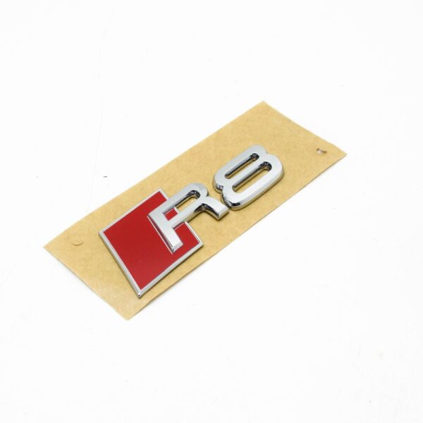 420853741A2ZZ - NEW AUDI R8 TRUNK LID R8 BADGE EMBLEM CHROME 420853741A2ZZ 2015 ORIGINAL