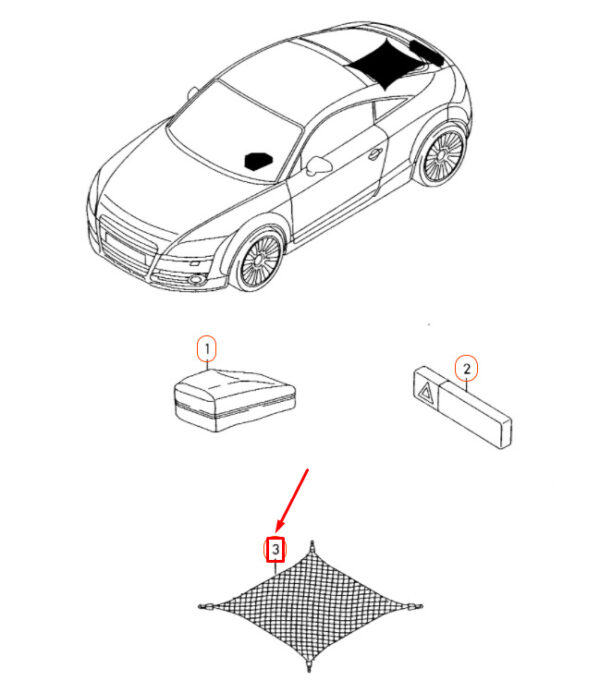 4208616914PK - NEW AUDI R8 42 LUGGAGE NET 4208616914PK ORIGINAL