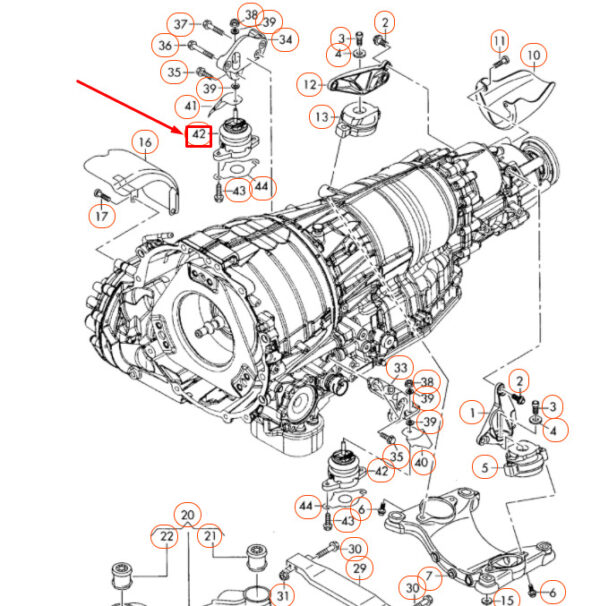 4E0399151DD - NEW AUDI A8 D3 GEARBOX MOUNTING 4E0399151DD ORIGINAL
