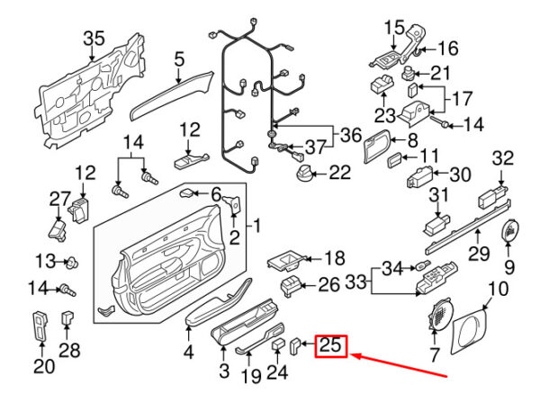 4E0959769A5PR - NEW AUDI A8 D3 4E FRONT FUEL DOOR RELEASE SWITCH 4E0959769A5PR