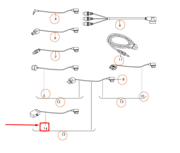 4F0051510AL - NEW AUDI A1 8X IPOD/IPHONE ADAPTER LIGHTNING CABLE 4F0051510AL ORIGINAL