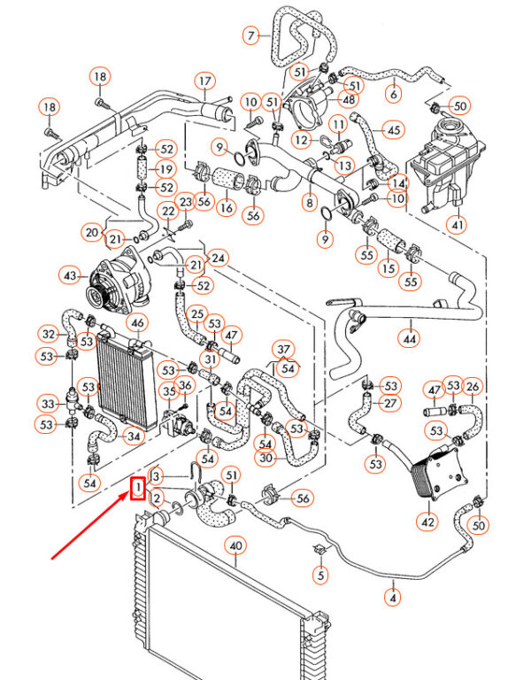 4F0121101E - NEW AUDI A6 4F C6 QUICK COUPLING COOLING HOSE 4F0121101E