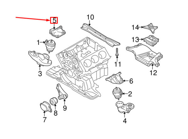 4F0199308N - NEW AUDI A6 AVANT C6 RIGHT ENGINE MOUNT BRACKET 4F0199308N ORIGINAL