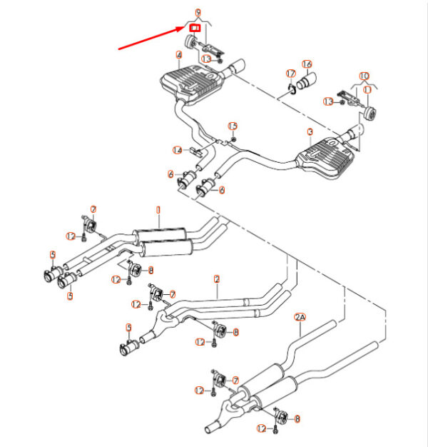 4F0253147 - NEW AUDI A6 C6 EXHAUST SYSTEM BRACKET 4F0253147