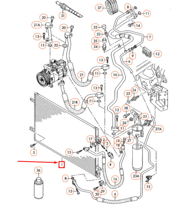 4F0260403P - NEW AUDI A6 C6 A/C CONDENSER 4F0260403P ORIGINAL