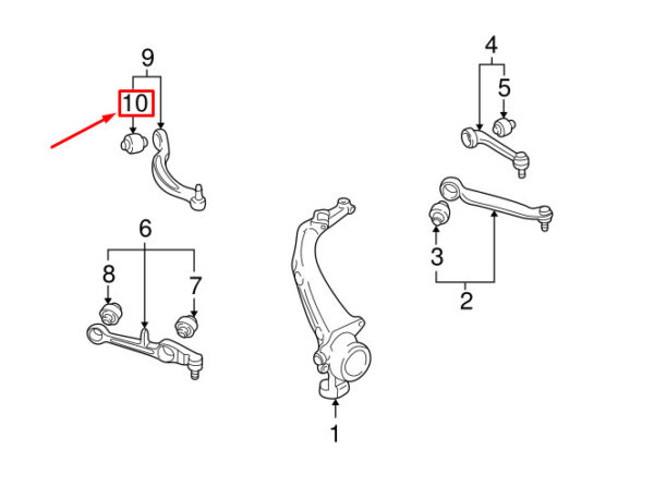 4F0407183F - NEW AUDI A6 AVANT C6 FRONT LOWER INNER HANDLEBAR SOCKET 4F0407183F ORIGINAL