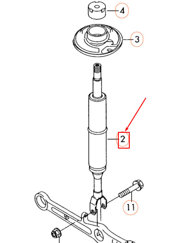 4F0413031BQ - NEW AUDI A6 C6 FRONT GAS SHOCK ABSORBER 4F0413031BQ