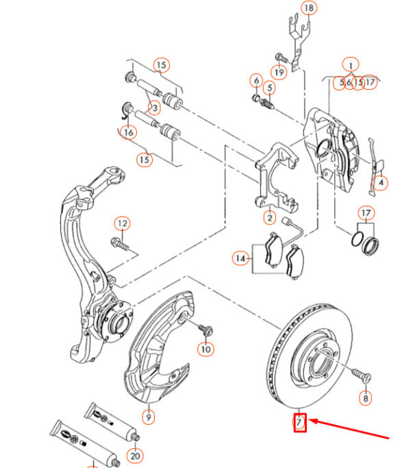 4F0615301E - NEW AUDI A6 C6 FRONT VENTED BRAKE DISC 4F0615301E ORIGINAL