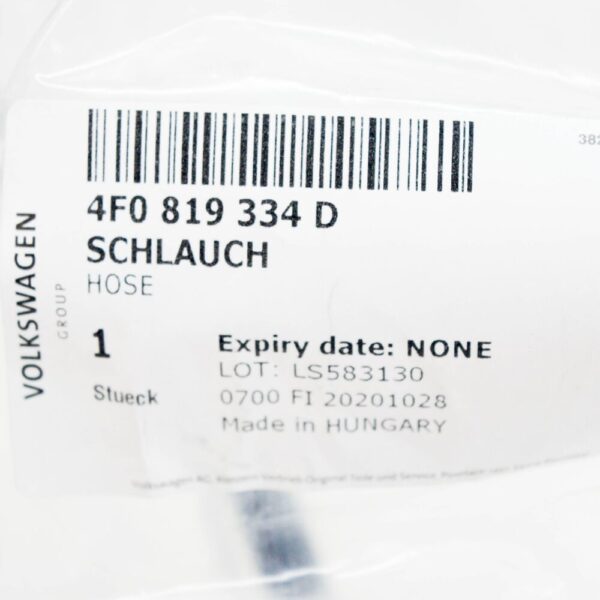 4F0819334D - Audi A6 C6 Return Heating Pants LHD 4F0819334D NEW GENUINE