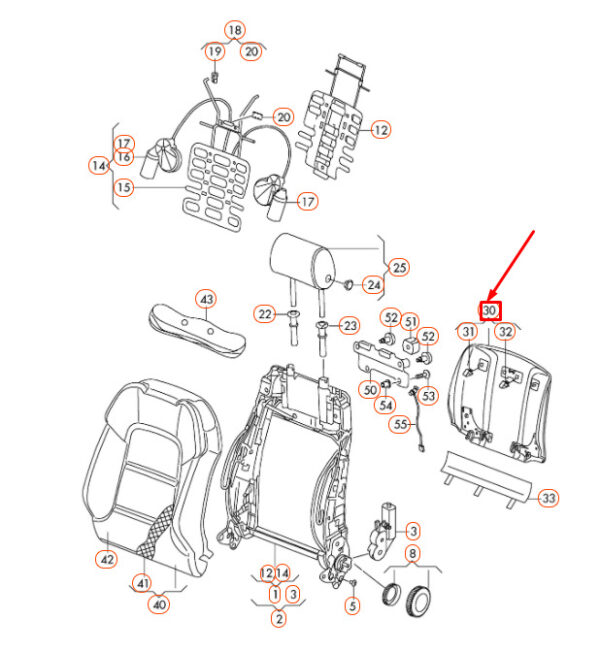 4F0881969C1AD - NEW AUDI A6 C6 FRONT SEAT BACKREST COVER WITH MAP NET 4F0881969C1AD ORIGINAL
