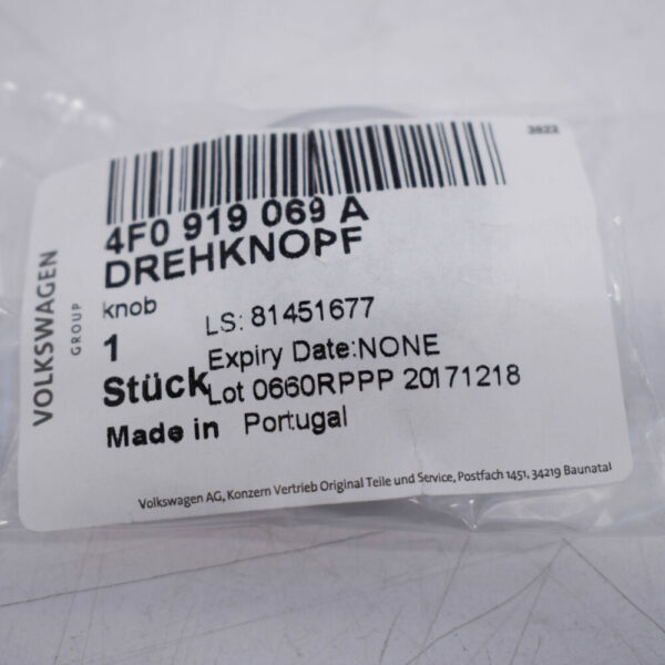 4F0919069A - NEW AUDI A8 4E MENU BUTTON SWITCH KNOB 4F0919069A 2009 ORIGINAL