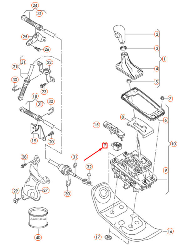 4F0927353C - NEW AUDI A4 B8 SHIFT CONSOLE INTERLOCK SOLENOID ELECTROMAGNET 4F0927353C