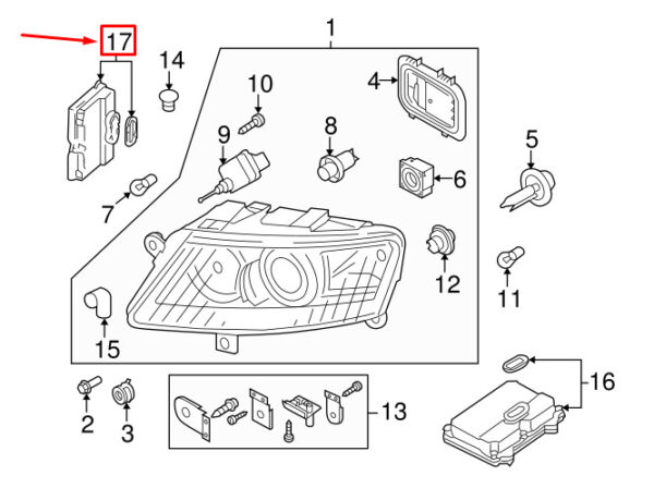 4F0941329D - NEW AUDI A6 AVANT C6 HEADLIGHT ADAPTIVE LIGHTING CONTROL UNIT 4F0941329D