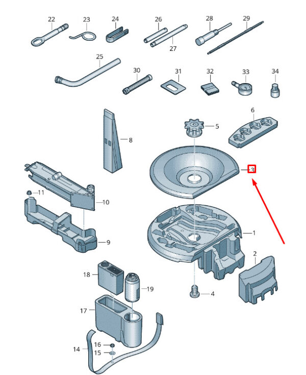 4G0012116C - NEW AUDI A7 SPORTBACK 4G8 VEHICLE TOOL COVER 4G0012116C ORIGINAL