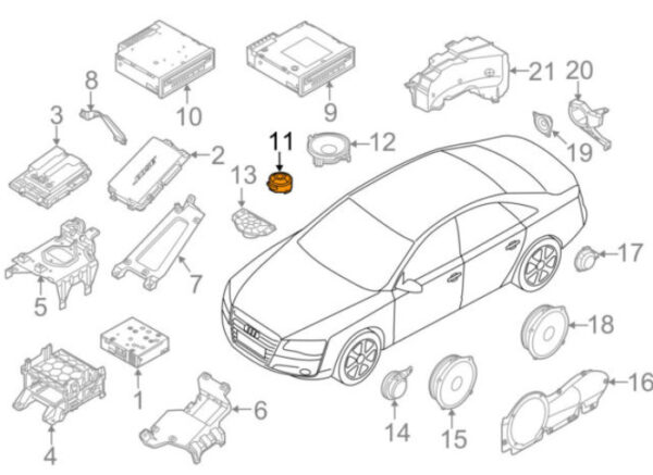 4G0035416 - NEW AUDI A6 C7 DASHBOARD CENTER SPEAKER 4G0035416