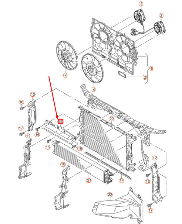 4G0121292G - NEW AUDI A6 C7 UPPER RADIATOR SUPPORT AIR DEFLECTOR 4G0121292G GENUINE