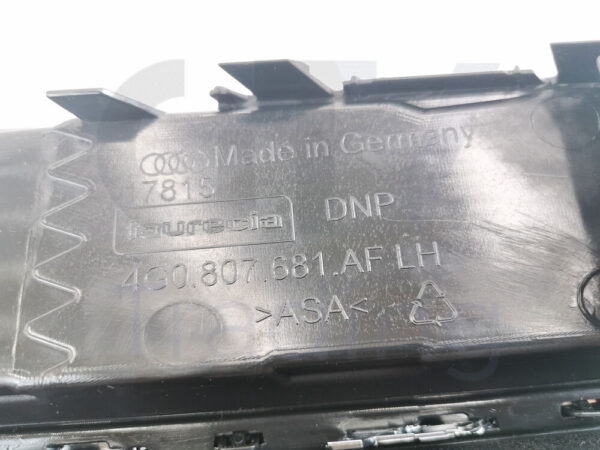 4G0807648D9B9 - NEW AUDI A6/S6 15-18 FRONT BUMPER RIGHT AIR GUIDE GRILL 4G0807648D9B9