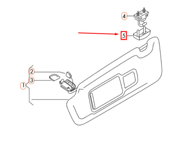 4G08575634PK - NEW AUDI A6 C7 SUN VISOR HOLDER COVER CAP 4G08575634PK ORIGINAL