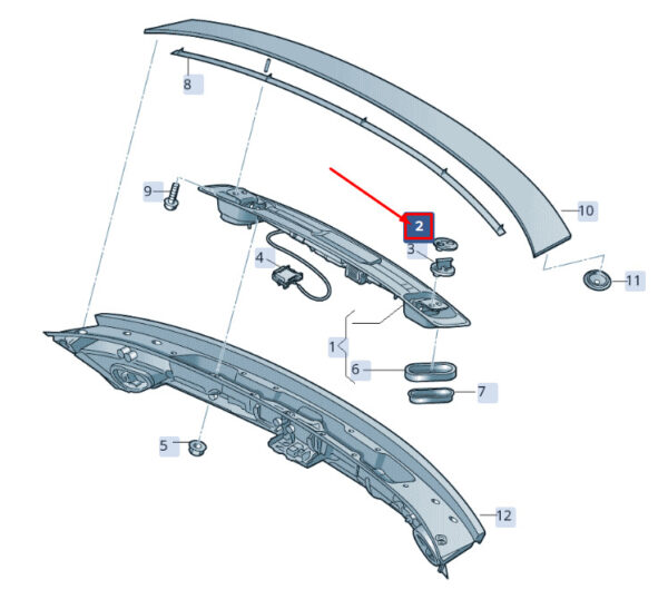 4G8827675 - NEW AUDI RS7 SPORTBACK 4G REAR SPOILER ADJUSTMENT PART 4G8827675 ORIGINAL