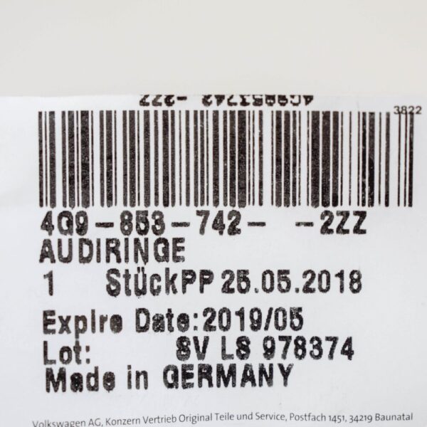4G98537422ZZ - Audi A6 C7 RS6 Radiator Grille Badge 4G98537422ZZ New