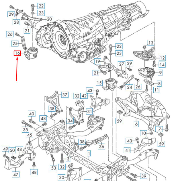 4H0399152BC - NEW AUDI A8 S8 QUATTRO D4 RIGHT GEARBOX MOUNT 4H0399152BC ORIGINAL