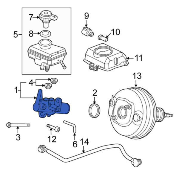 4H0611021 - NEW AUDI A4 B8 BRAKE MASTER CYLINDER 4H0611021 ORIGINAL