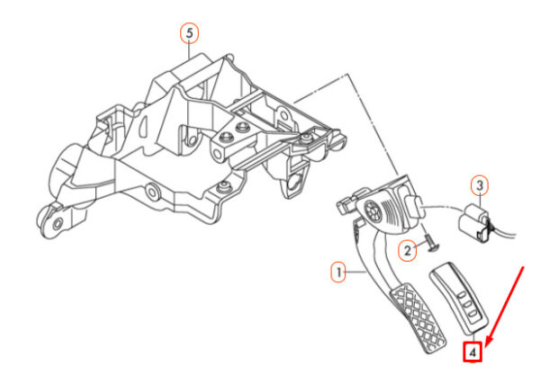 4H0721891 - NEW AUDI A4 B8 ACCELERATOR PEDAL CAP 4H0721891