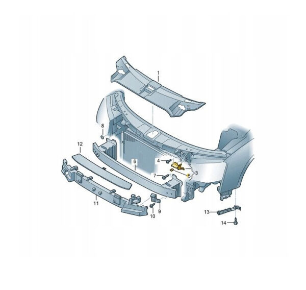 4H0807139 - NEW AUDI A8 4H D4 FRONT LEFT BUMPER BRACKET 4H0807139 GENUINE