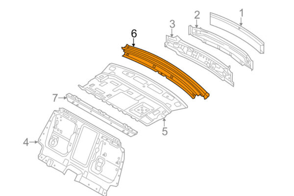 4H0813531B - NEW AUDI A8 D4 REAR CROSS MEMBER 4H0813531B ORIGINAL