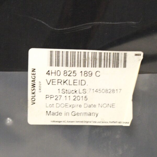 4H0825189C - AUDI A8 4H D4 Front Left Underbody Trim 4H0825189C NEW GENUINE