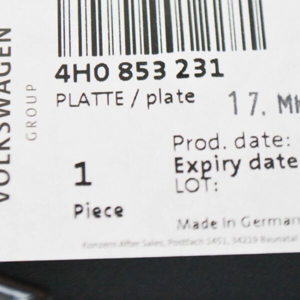 4H0853231 - NEW AUDI A8 S8 QUATTRO RETAINING PLATE 4H0853231