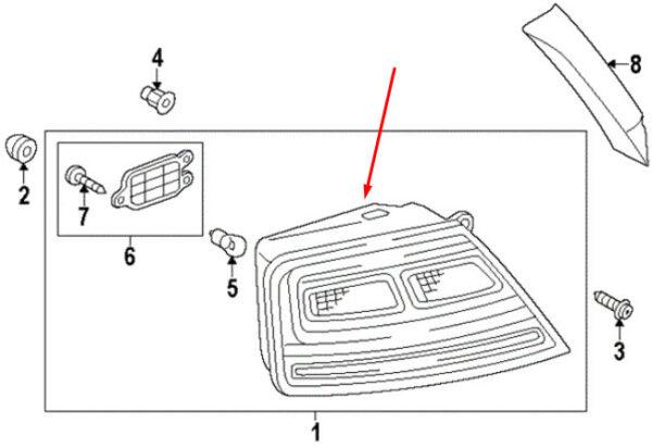 4H0945096N - NEW AUDI A8 D4 REAR RIGHT TAILLIGHT 4H0945096N OEM