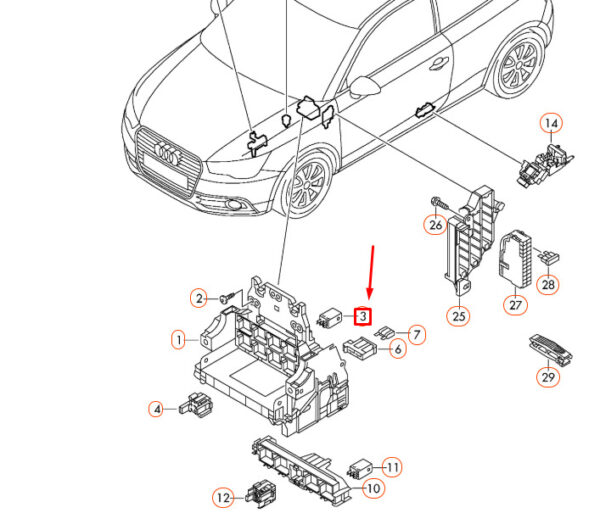 4H0951253 - NEW AUDI A1 8X ADDITIONAL ELECTRIC AIR HEATER RELAY 4H0951253 ORIGINAL
