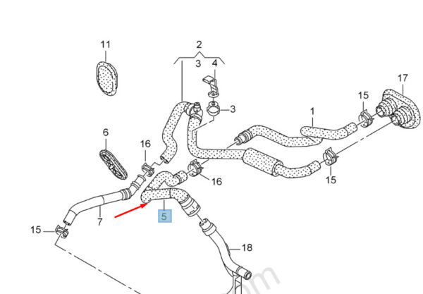 4H1819350A - NEW AUDI A8 D4 COOLANT PIPE HOSE LHD 4H1819350A OEM