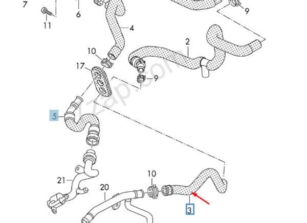 4H2819372H - NEW AUDI A8 D4 COOLANT PIPE HOSE 4H2819372H ORIGINAL
