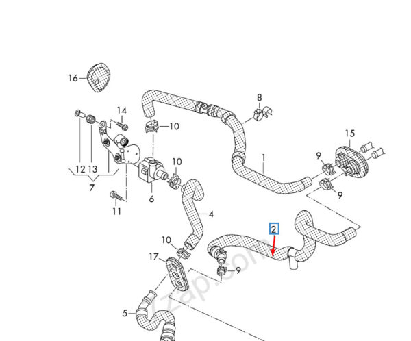 4H2819674C - NEW AUDI A8 D4 COOLANT PIPE HOSE RHD 4H2819674C OEM