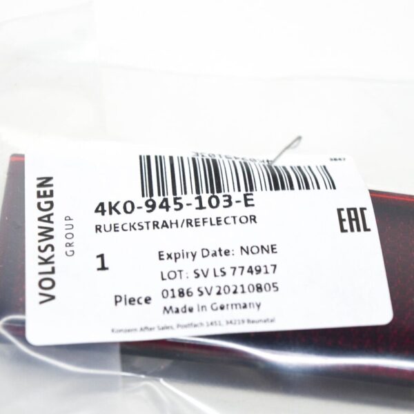 4K0945103E - Audi A6 S6 C8 bumper reflector rear left inside 4K0945103E NEW ORIGINAL
