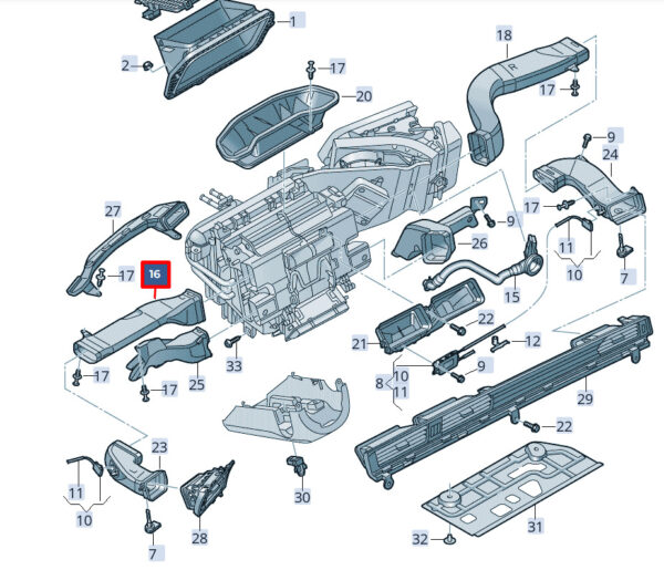 4K1819655 - AUDI A6 C8 Left Air Guide LHD 4K1819655 NEW GENUINE