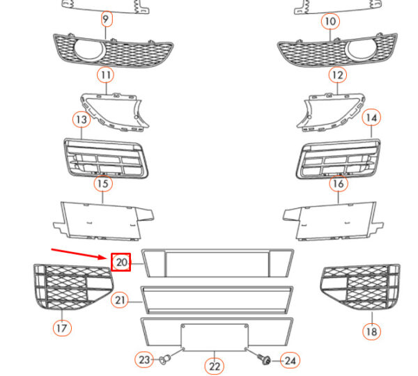 4L0807285AGT94 - NEW AUDI Q7 4L FRONT LICENSE PLATE HOLDER 4L0807285AGT94 ORIGINAL